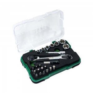İzeltaş Elta 1/4" Altı Köşe Cırcırlı Lokma Anahtar Ve Bits Set 23 Parça
