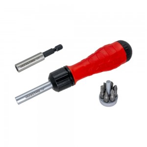 İzeltaş Ratchet Magnetic Bit Holder Screwdriver Set 8 Pieces