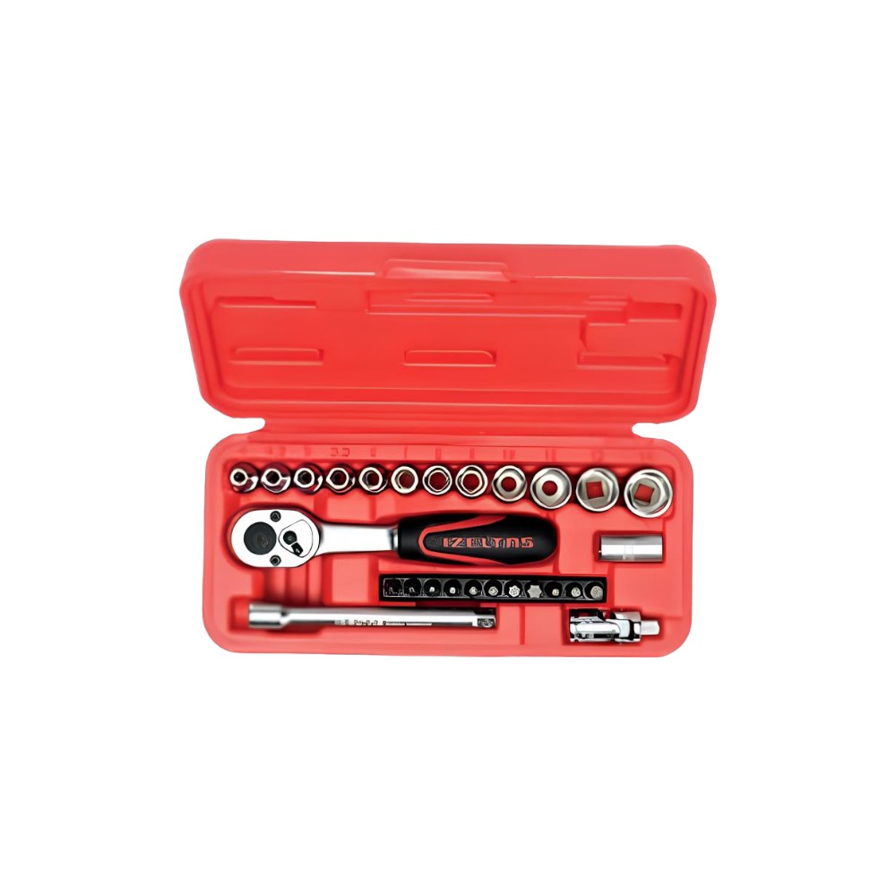 İzeltaş 1/4&Quot; Altı Köşe Lokma Anahtar Ve Bits Set 27 Parça