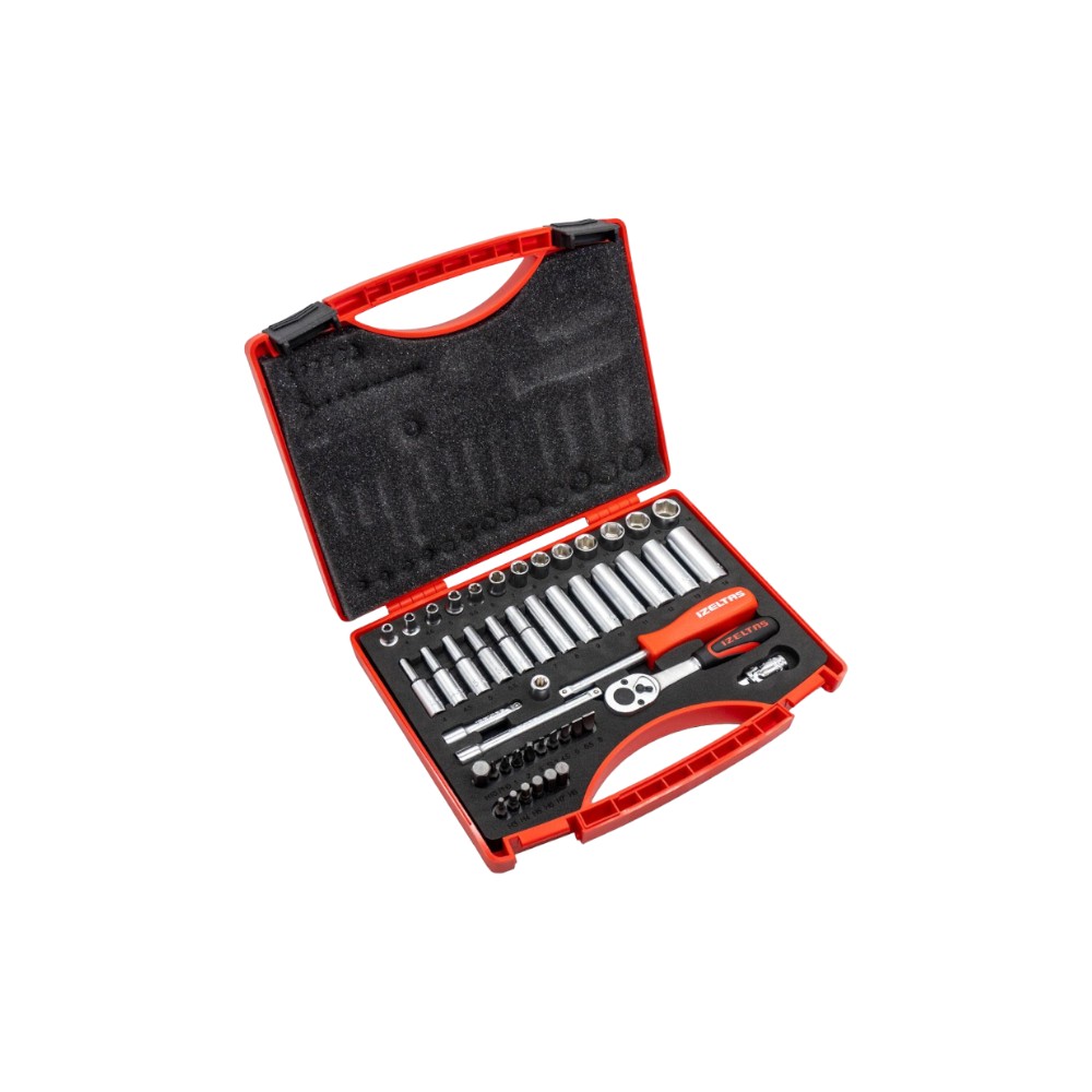 İzeltaş 1/4&Quot; Altı Köşe Lokma Anahtar Ve Bits Set 48 Parça